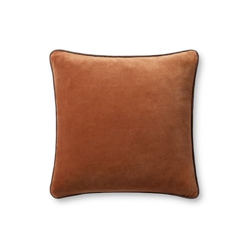 Loloi Chris Loves Julia Liza Collection PCJ0020 Rust 18" x 18" Cover Pillow