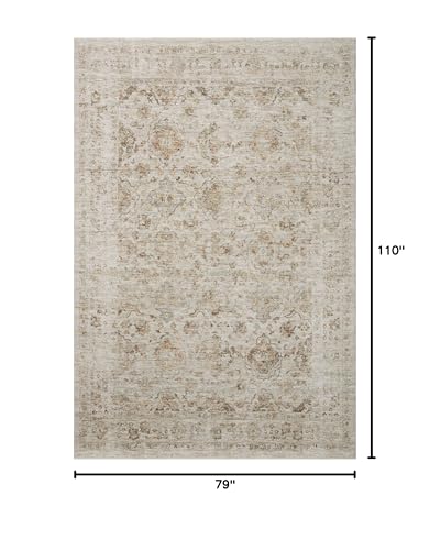 Loloi and Amber Lewis Beige/Spice Area Rug, 6'7" x 9'2"