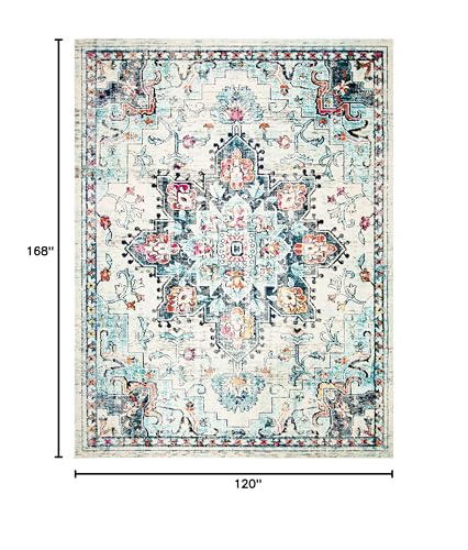 Safavieh Madison Collection Boho Chic 10' x 14' Distressed Area Rug