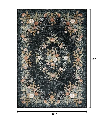 Loloi Laurel Collection Dark Navy Area Rug 5'3" x 7'8"