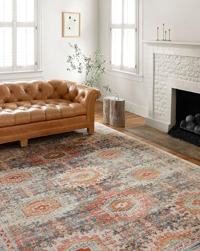 Loloi II Jocelyn Collection JOC-03 5'5"x7'6" Mist Multi Rectangular Rug