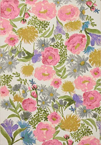 Loloi II Botanical Ivory/Multi Area Rug 5'3"x7'8"