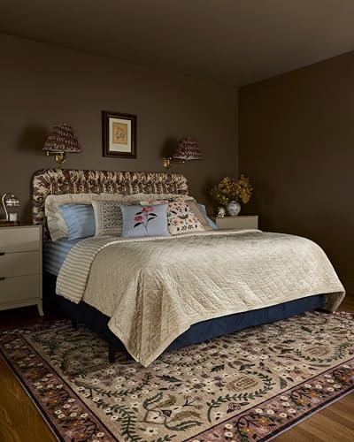 Loloi Rifle Paper Co. Aubergine Canopy Collection Area Rug 5'0" x 7'6"